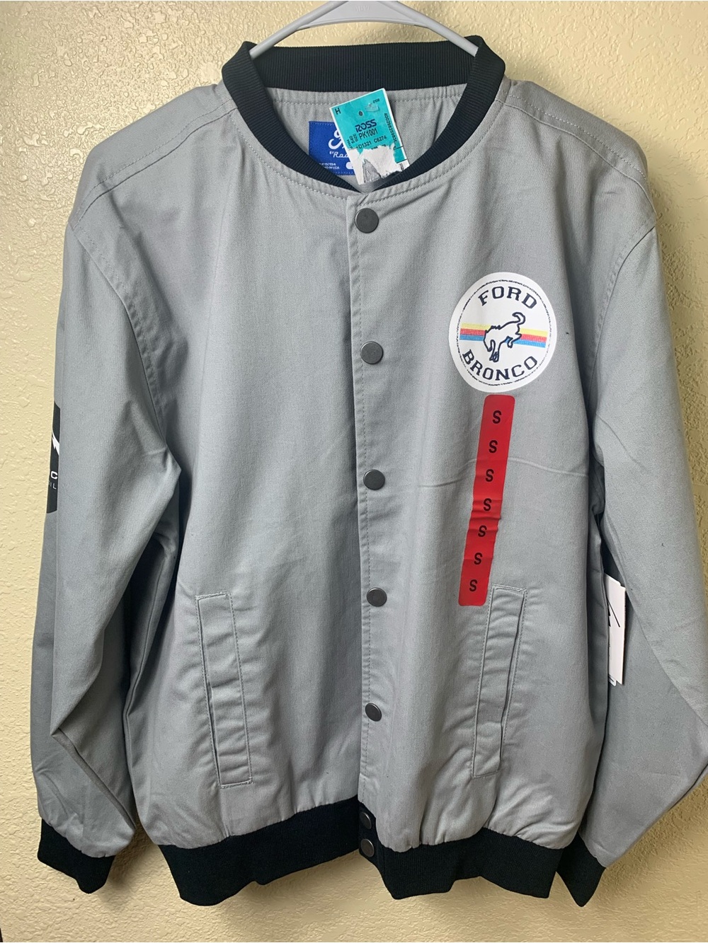 Ford Bronco Go Wild Gray Bomber Jacket Size Small New With Tags